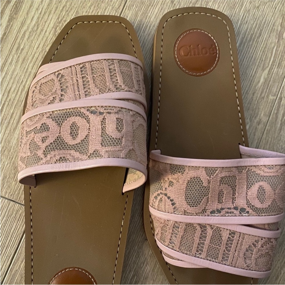 Chloé Pink and Brown Sandals